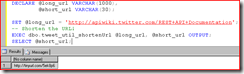 Shorten URLs with Tweet-SQL Shorten URLs with Tweet-SQL