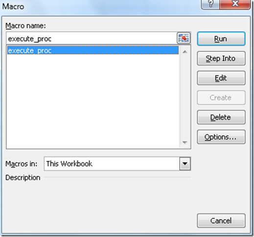 Running a macro in Excel 2007 Running a macro in Excel 2007