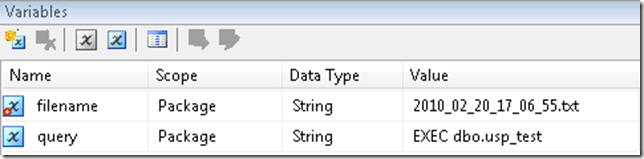 ssis query variable ssis query variable
