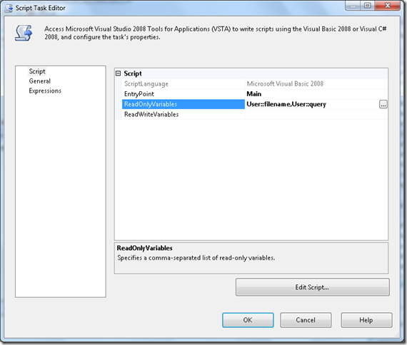 ssis script\_task properties ssis script_task properties