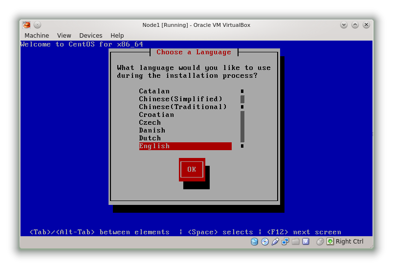 10 - Installation Language CentOS