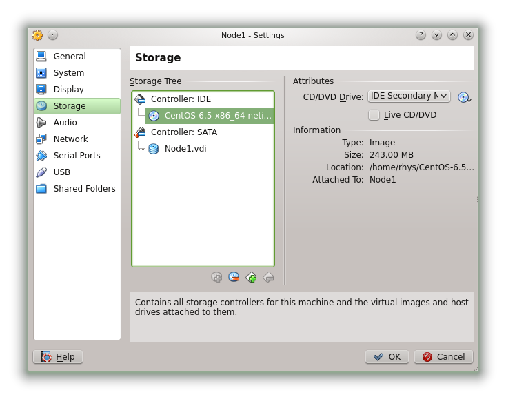 8 - Attach CentOS iso file