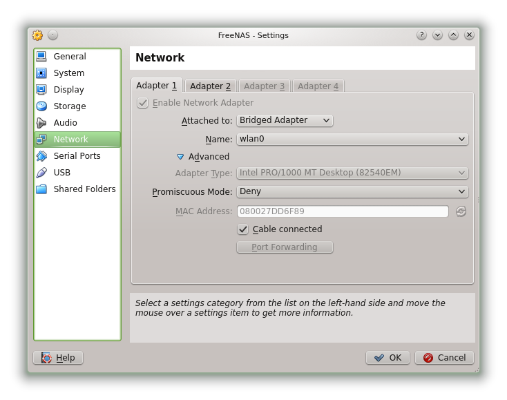 2 - Network Connections FreeNAS