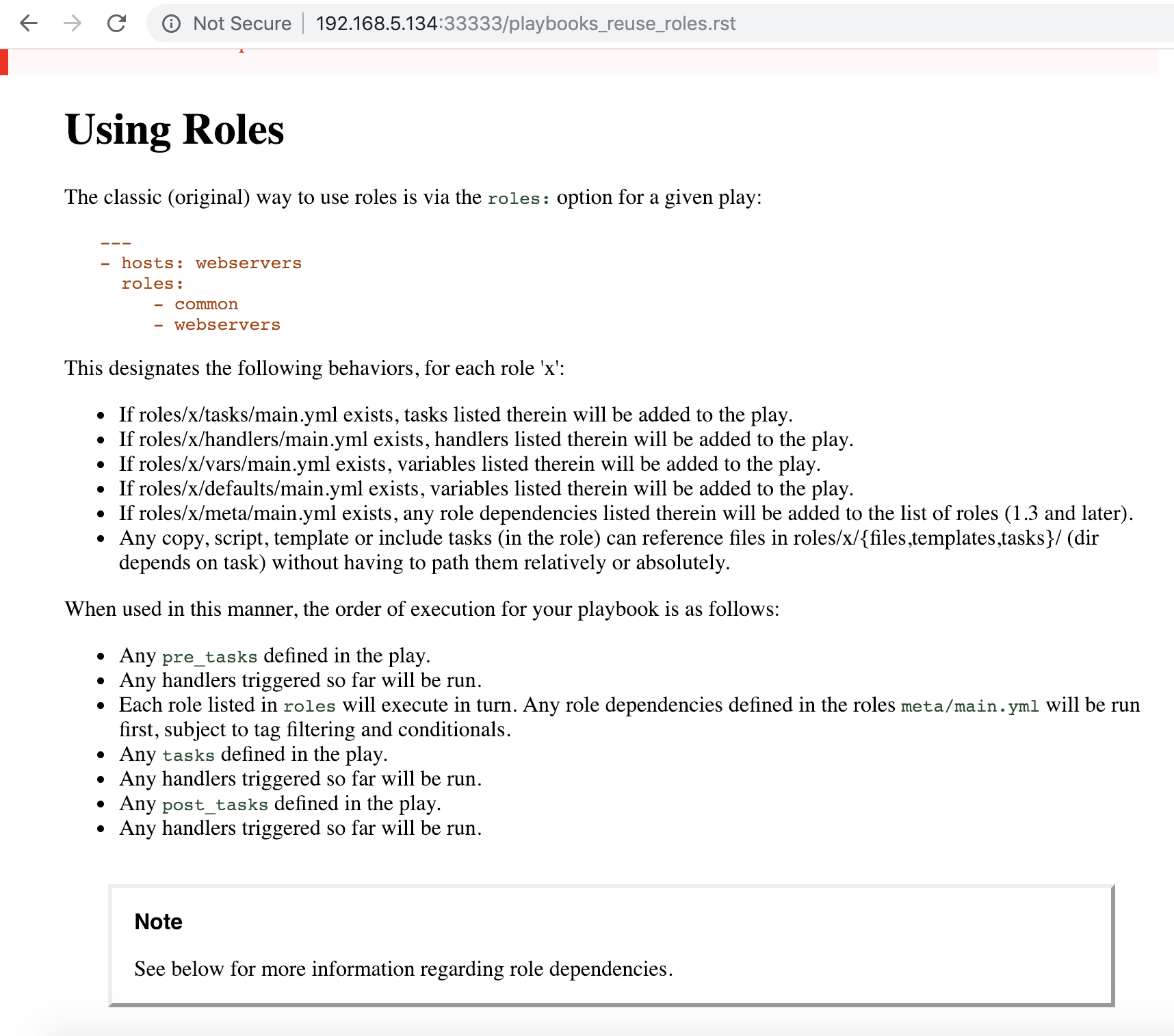 ansible documentation